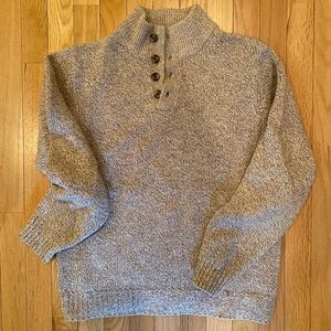 Men’s LL Bean wool sweater, size M, marled oatmeal color